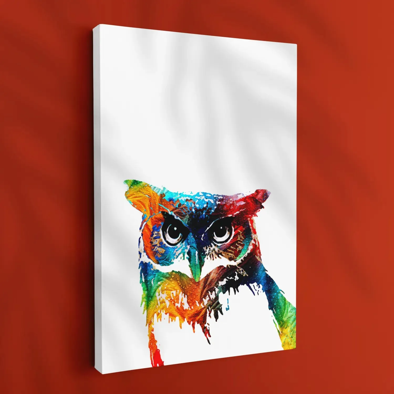 Colorful Owl Modern Art Painting