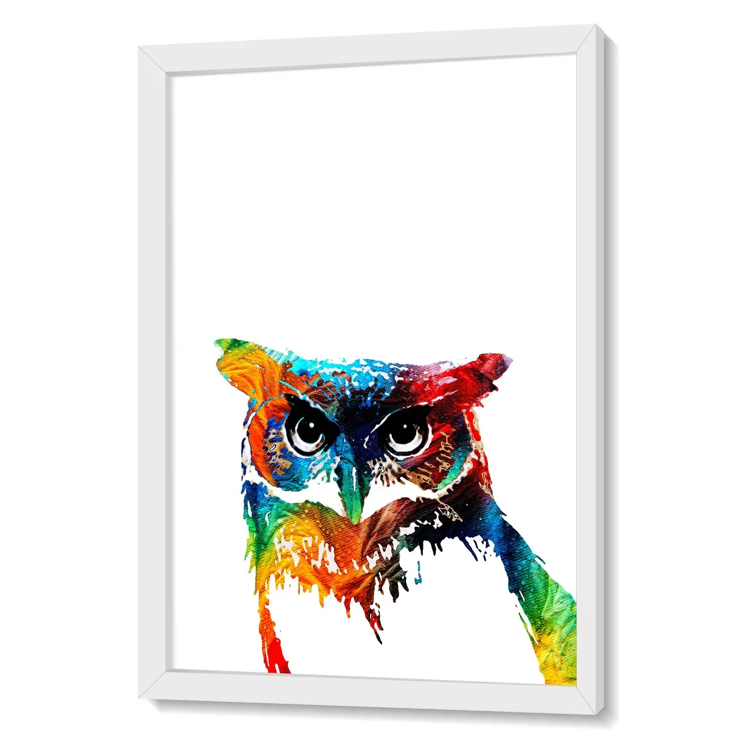 Colorful Owl Modern Art Painting