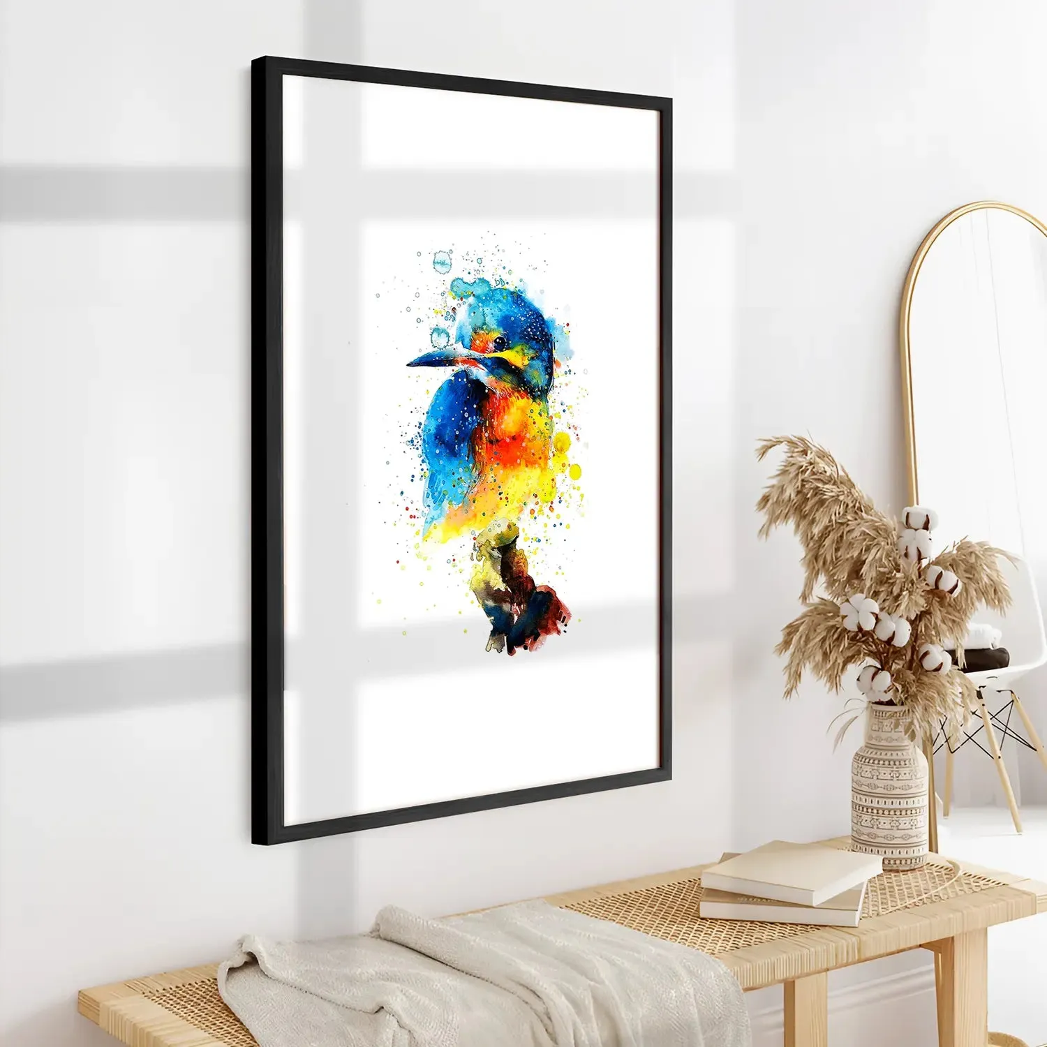 Colorful Sparrow Modern Art