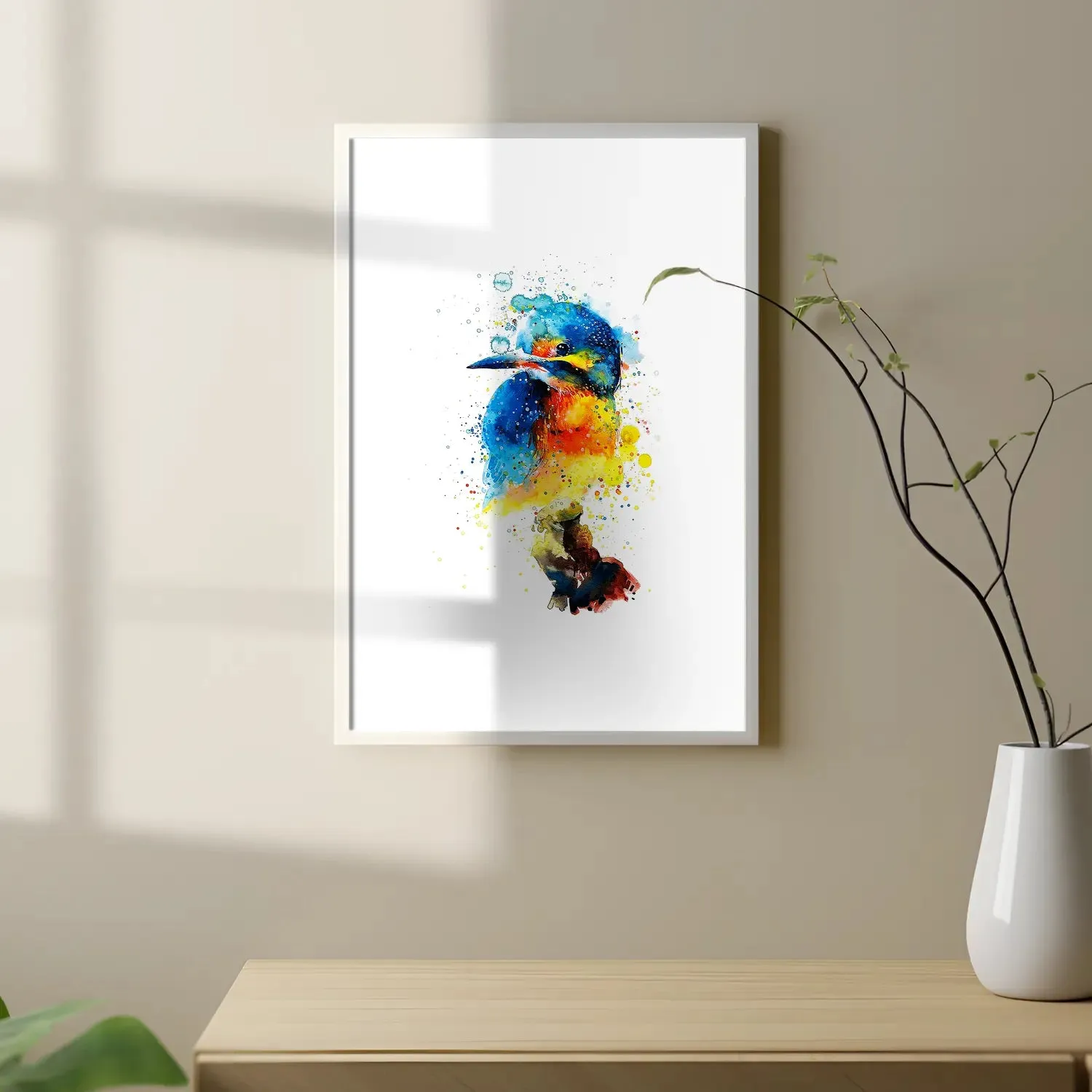 Colorful Sparrow Modern Art