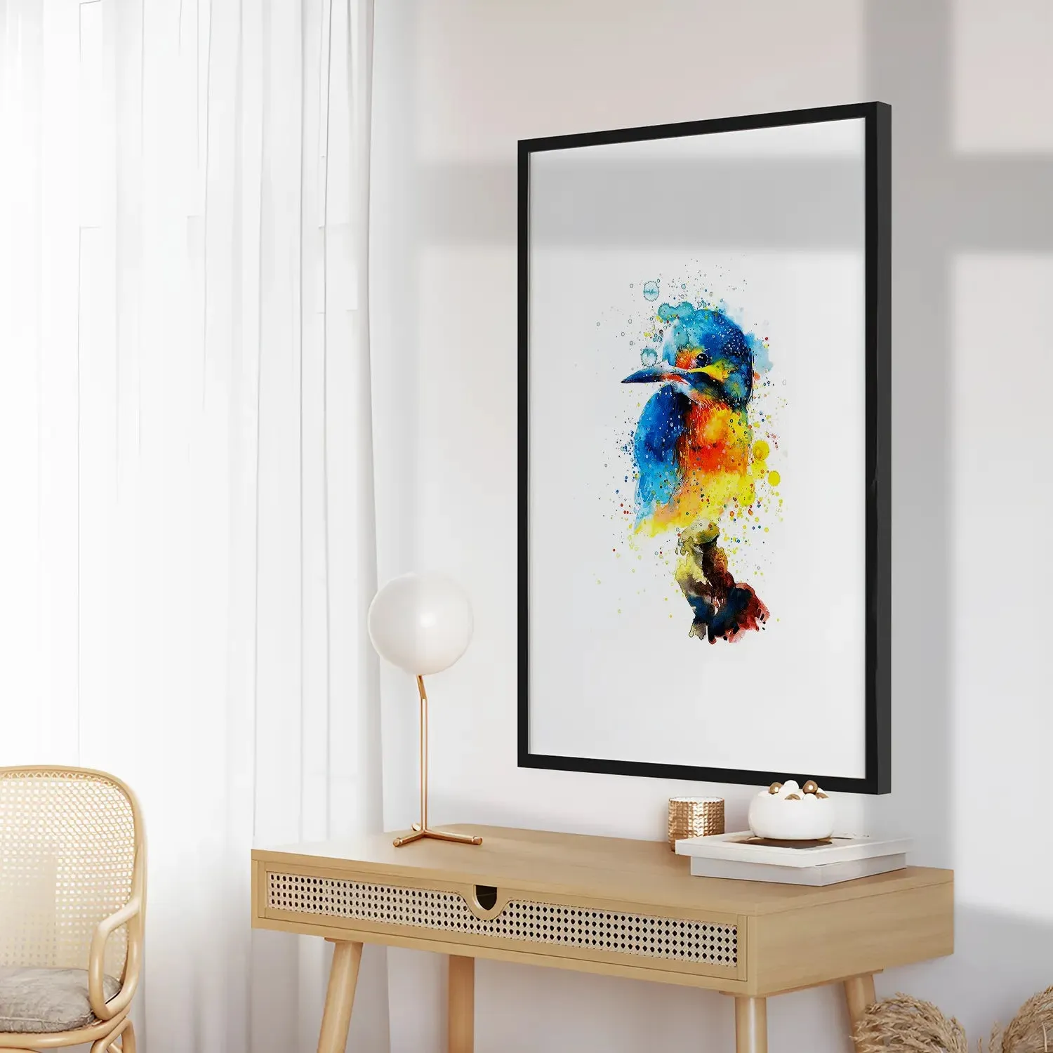 Colorful Sparrow Modern Art