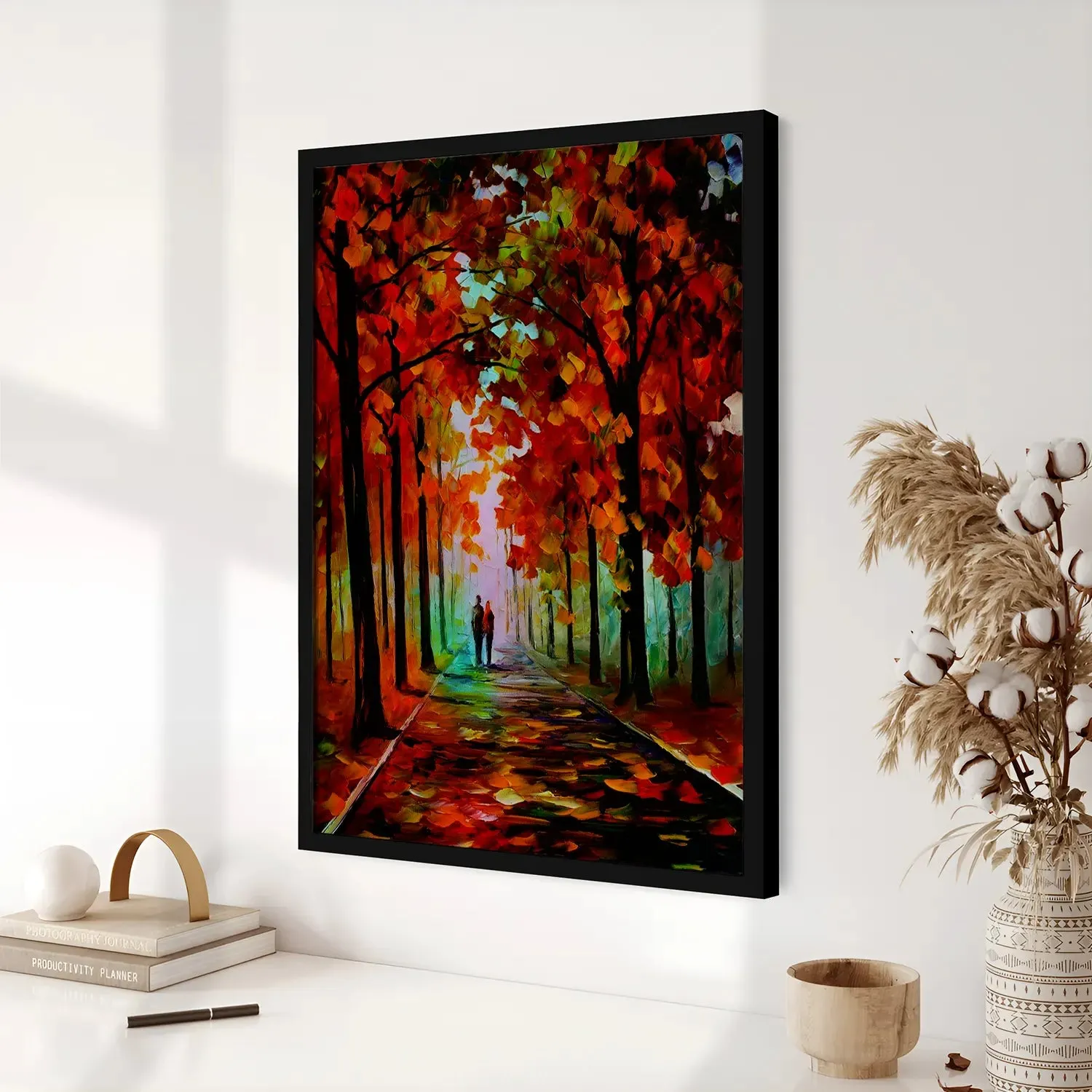 Colourful Autumn Trees And Couple