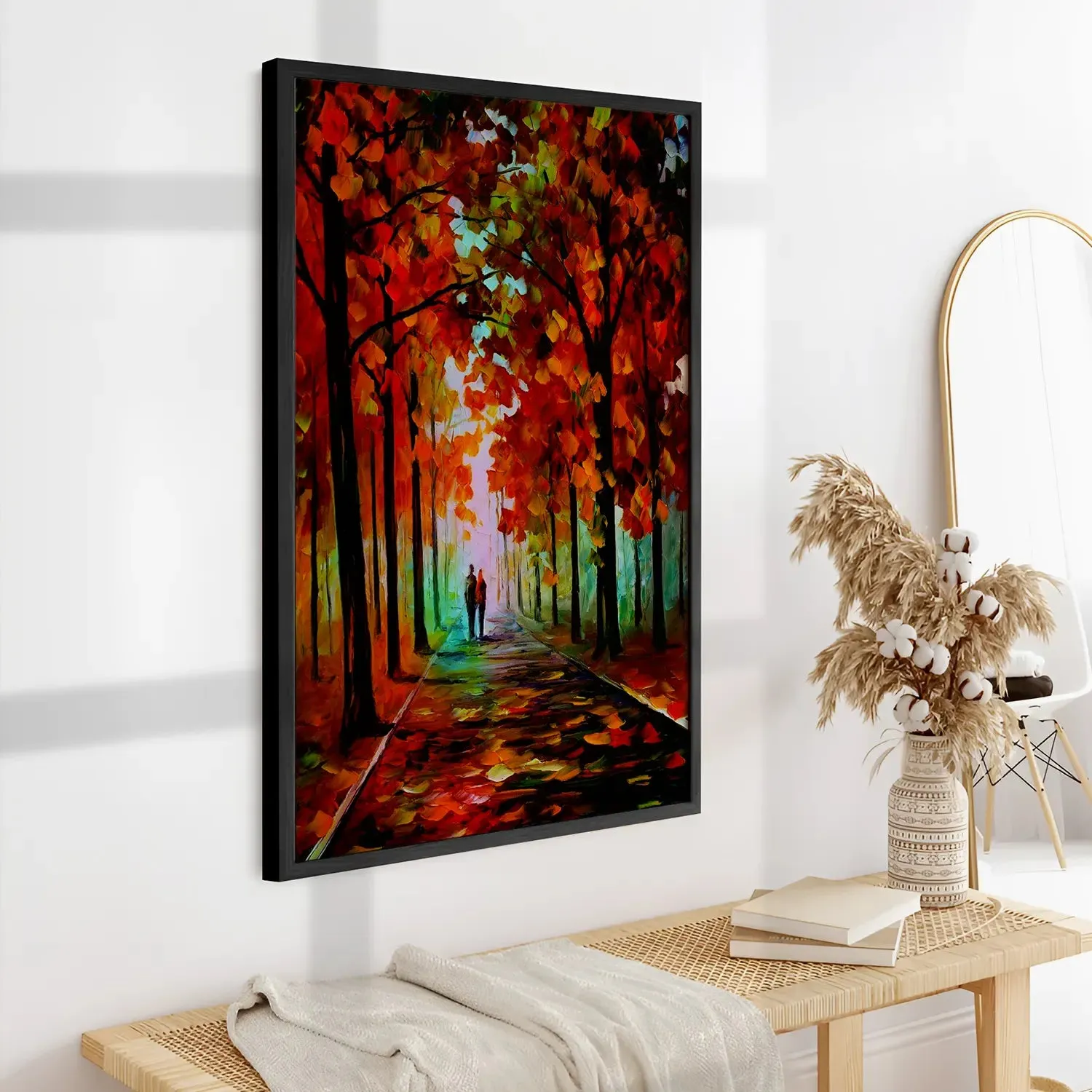 Colourful Autumn Trees And Couple