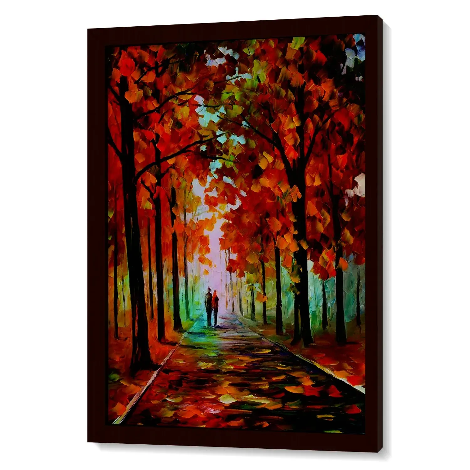 Colourful Autumn Trees And Couple