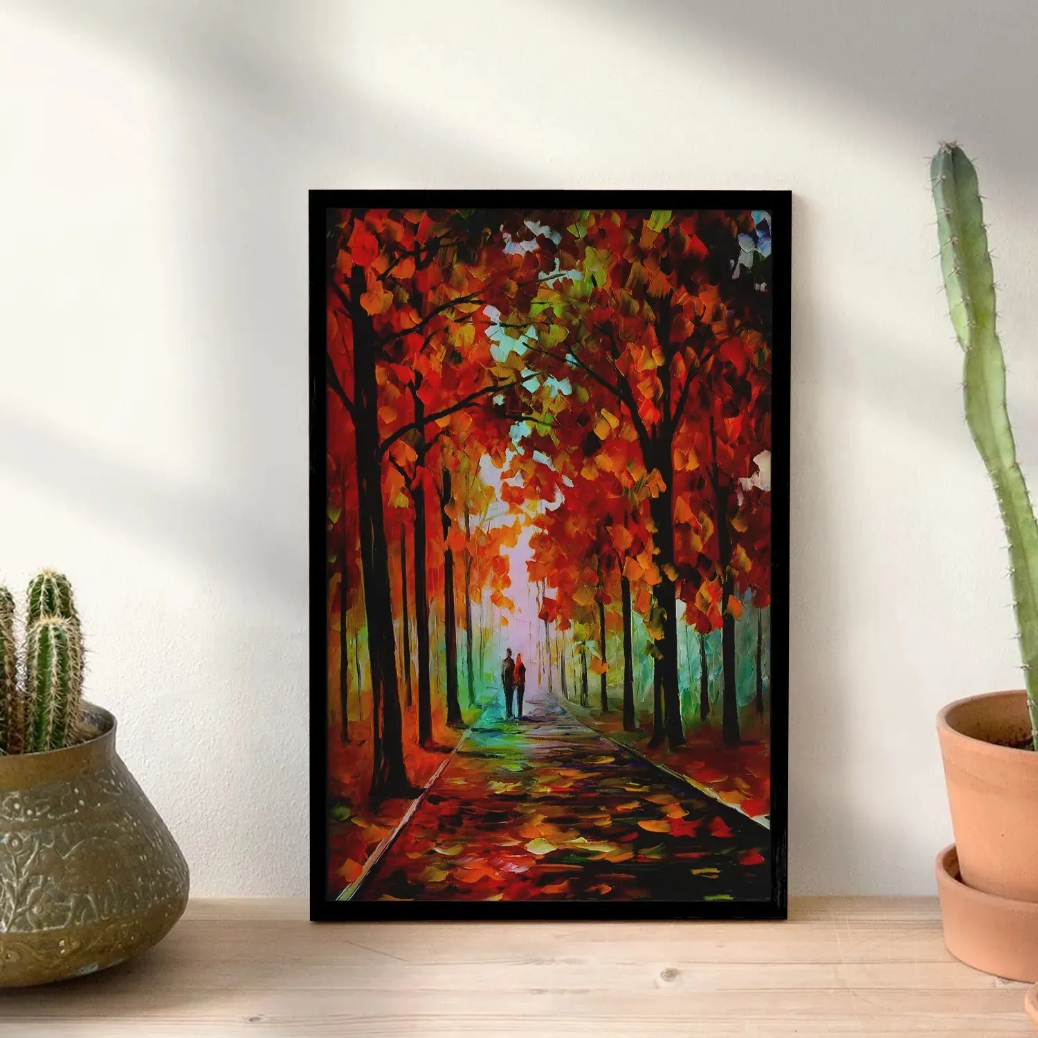 Colourful Autumn Trees And Couple