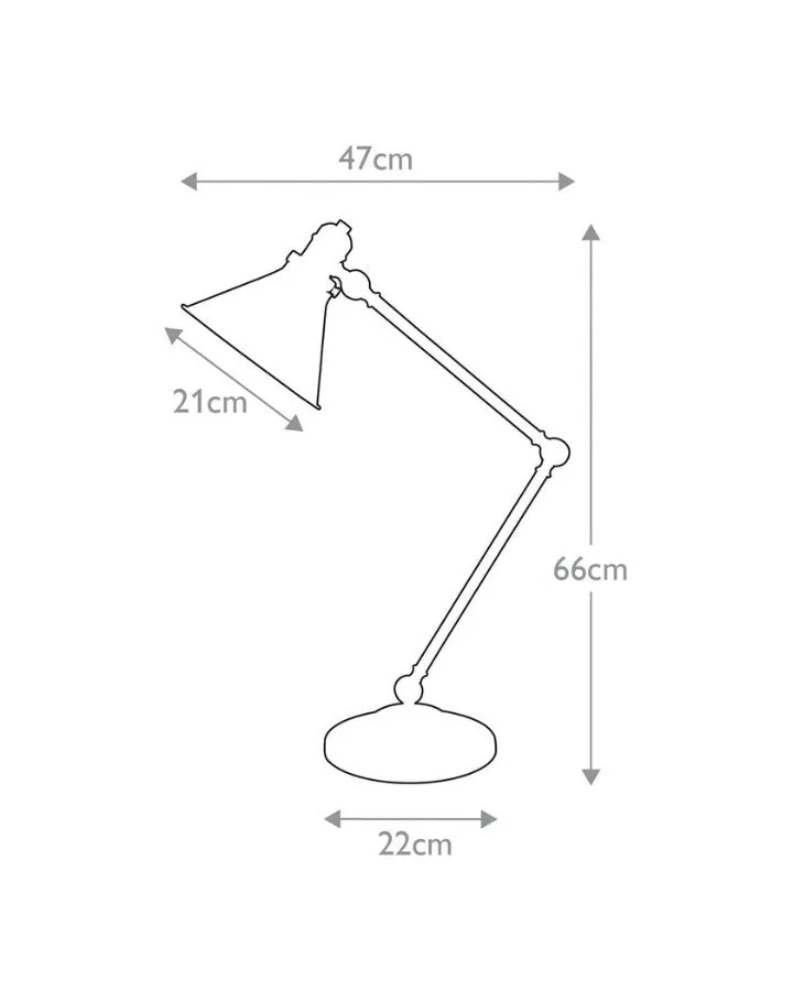 Conical Shade Adjustable Table Lamp