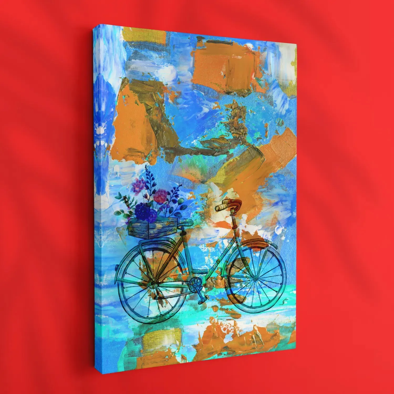 Cycle With Flowers On Back Seat