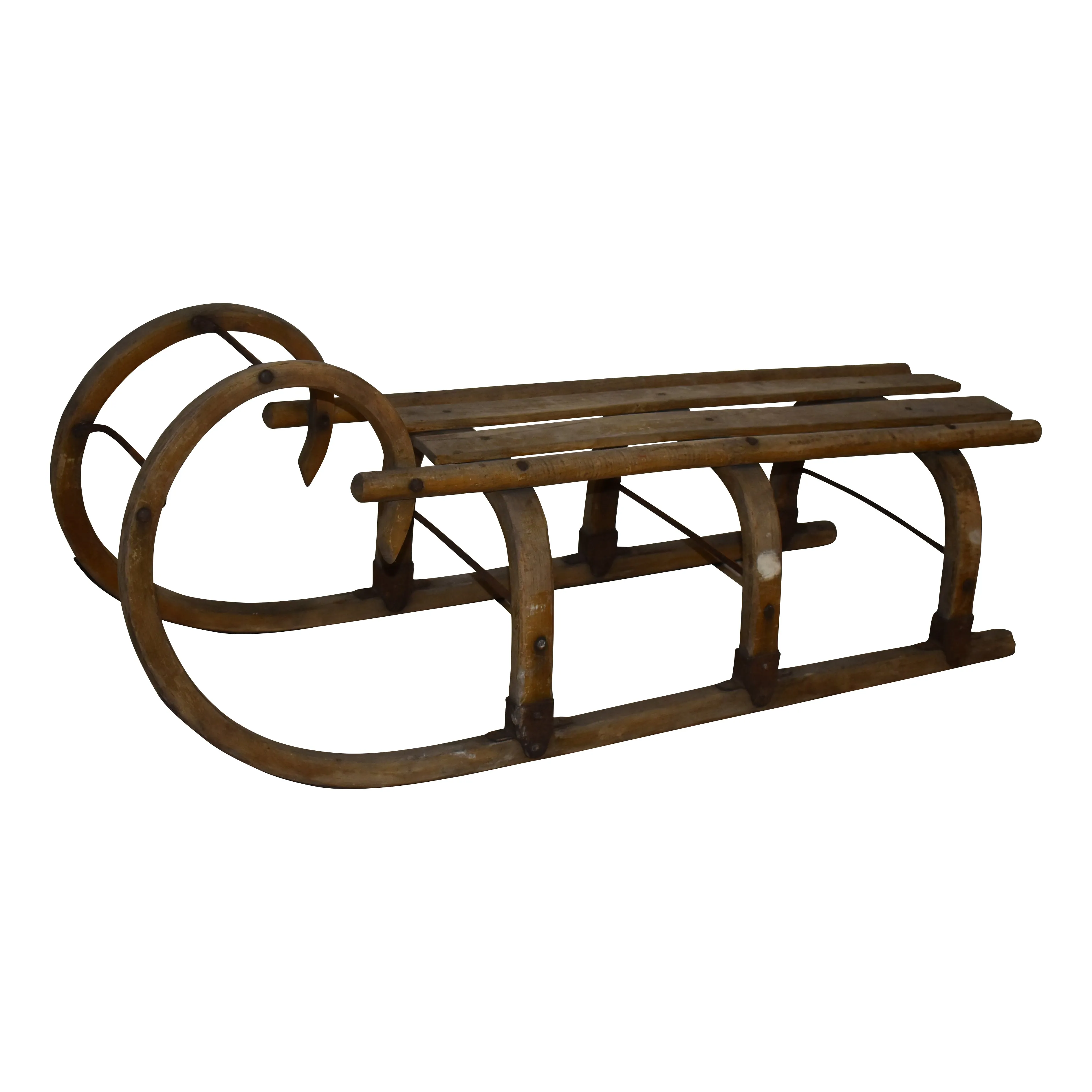 Czech Ram's Horn Bentwood Sled