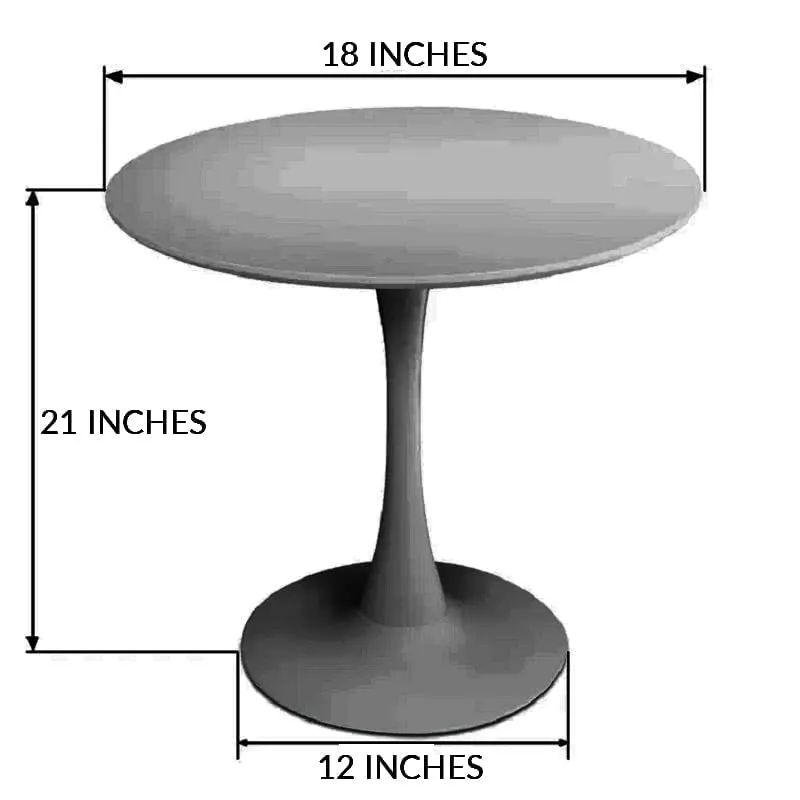 DDS Dream Decor Shoppee Portable Round Shape Bed Side Coffee Tea & Breakfast Table (Brown)