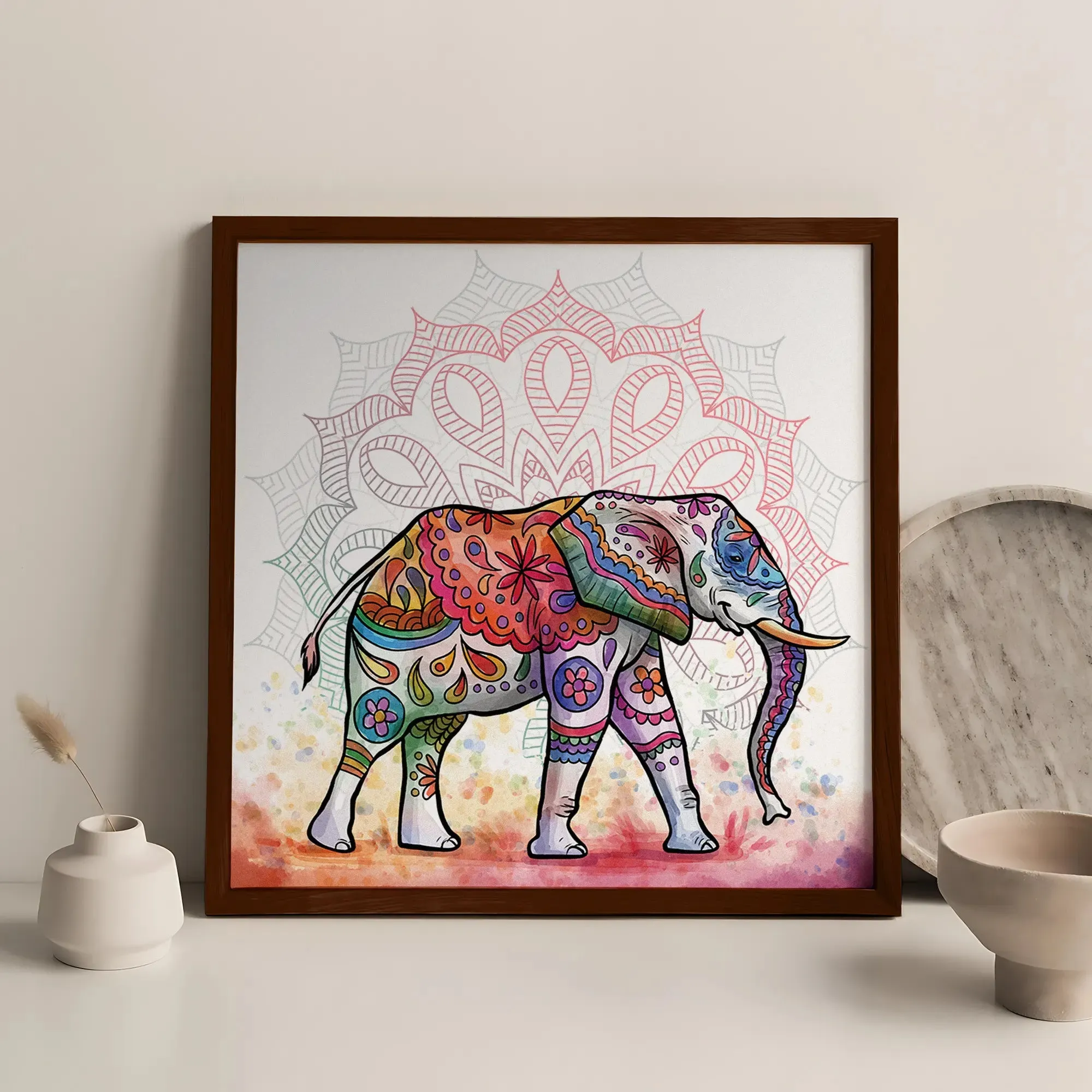 Decorative Colorful Elephant