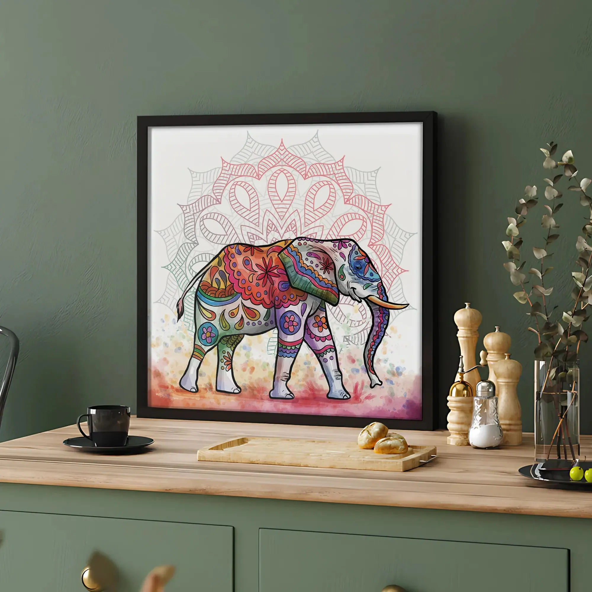 Decorative Colorful Elephant