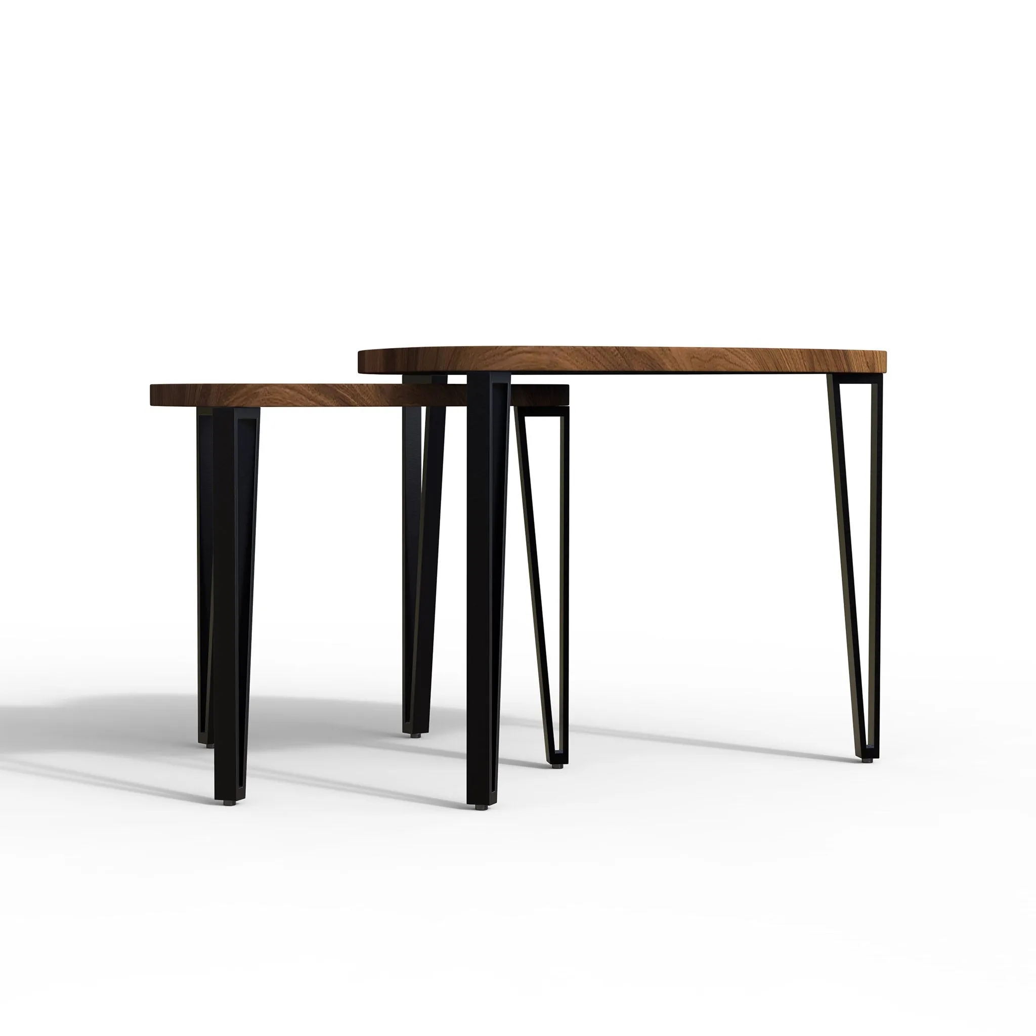 DecorNation Lawanya Set of 2 nesting table (Brown)