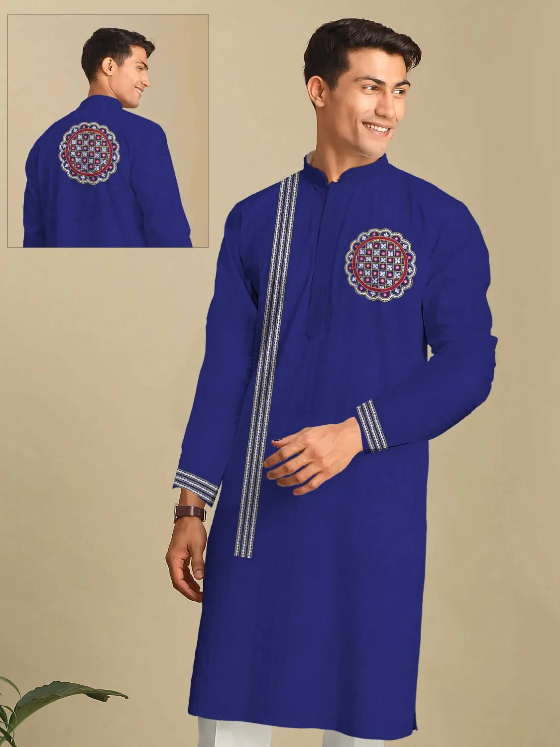 Designer Men's Kurta Pajama Heavy Reyon Silk Digital Print Classic Ethnic Wear for Special Occasions
