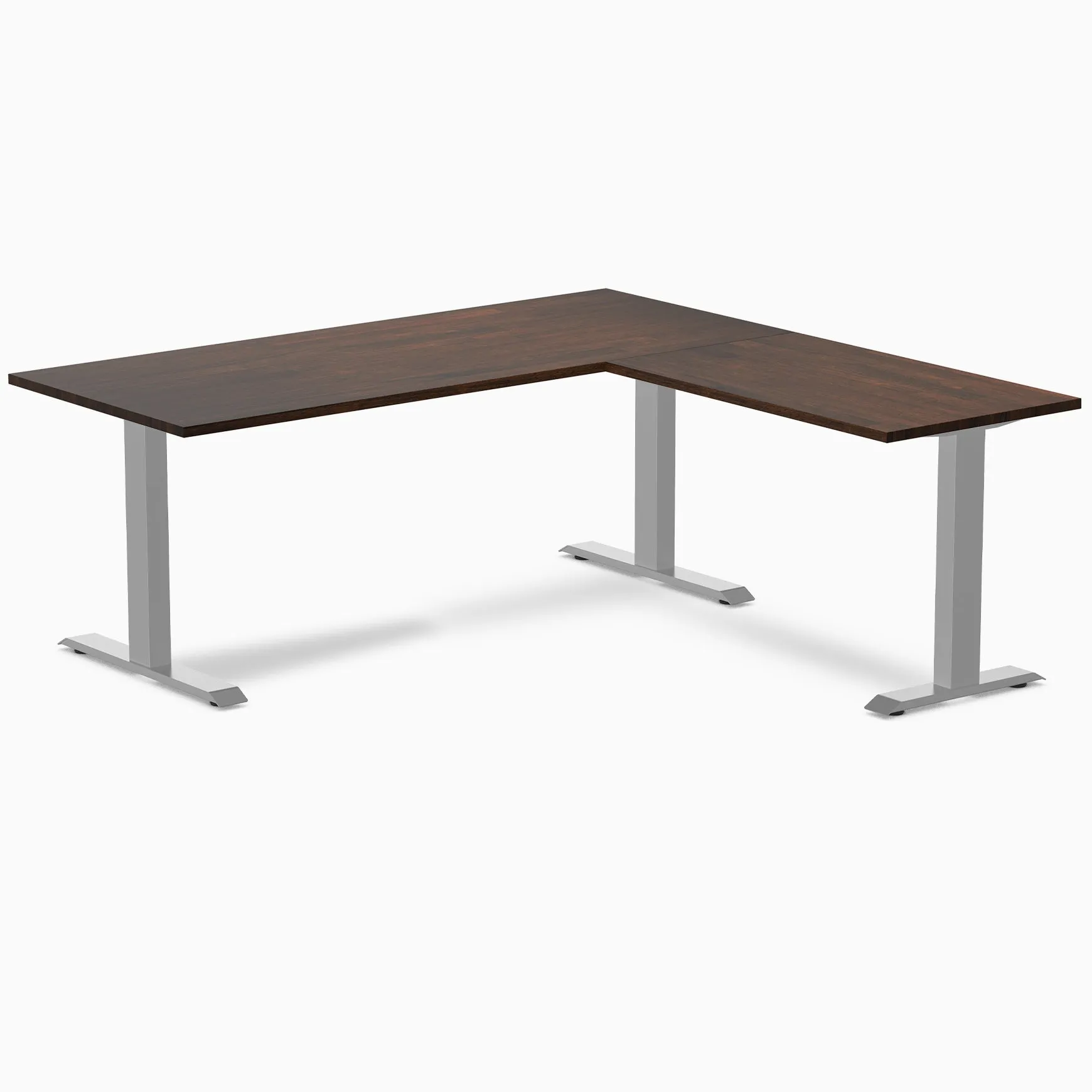 Desky Zero Rubberwood L-Shape Office Desk