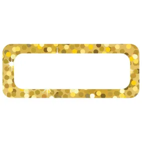 DIE CUT MAGNETS GOLD SPARKLE NAME