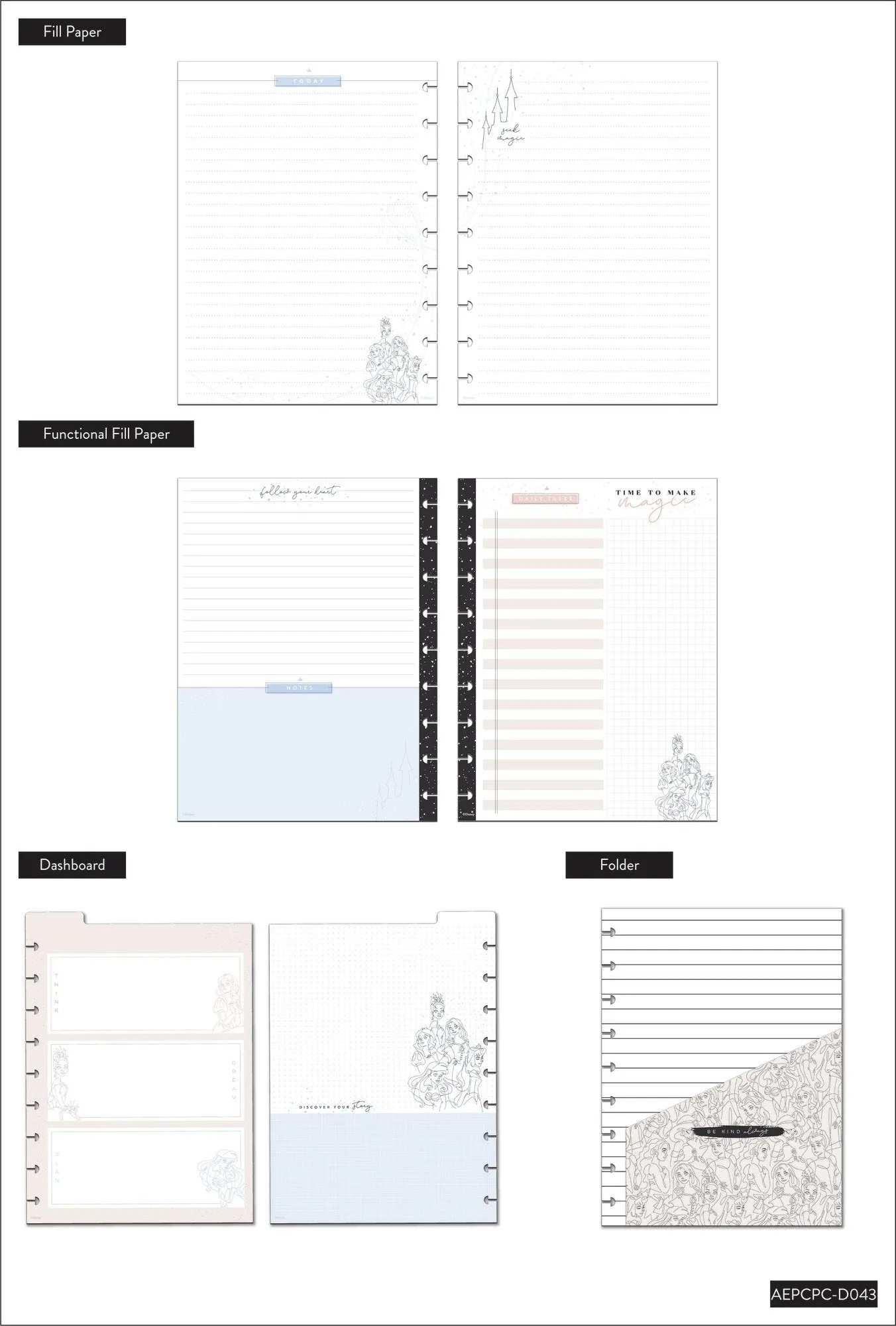 Disney © Princess Elegance Be Me Classic Planner Companion