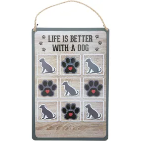 Dog 8.5" x 12.5" Magnetic Tic Tac Toe Board