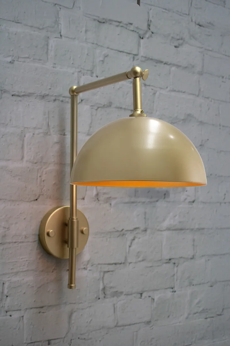 Dome Adjustable Swivel Arm Wall Light