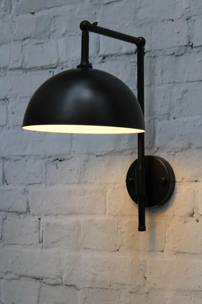 Dome Adjustable Swivel Arm Wall Light