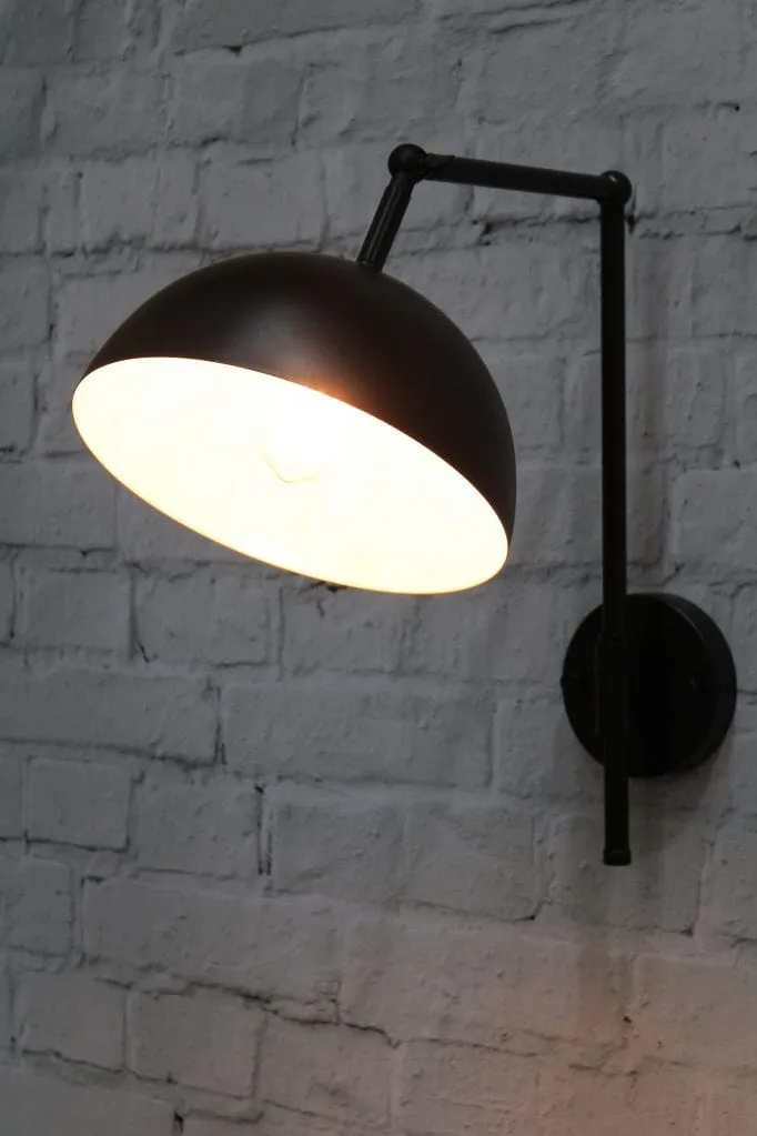 Dome Adjustable Swivel Arm Wall Light