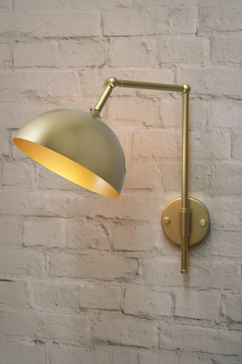 Dome Adjustable Swivel Arm Wall Light
