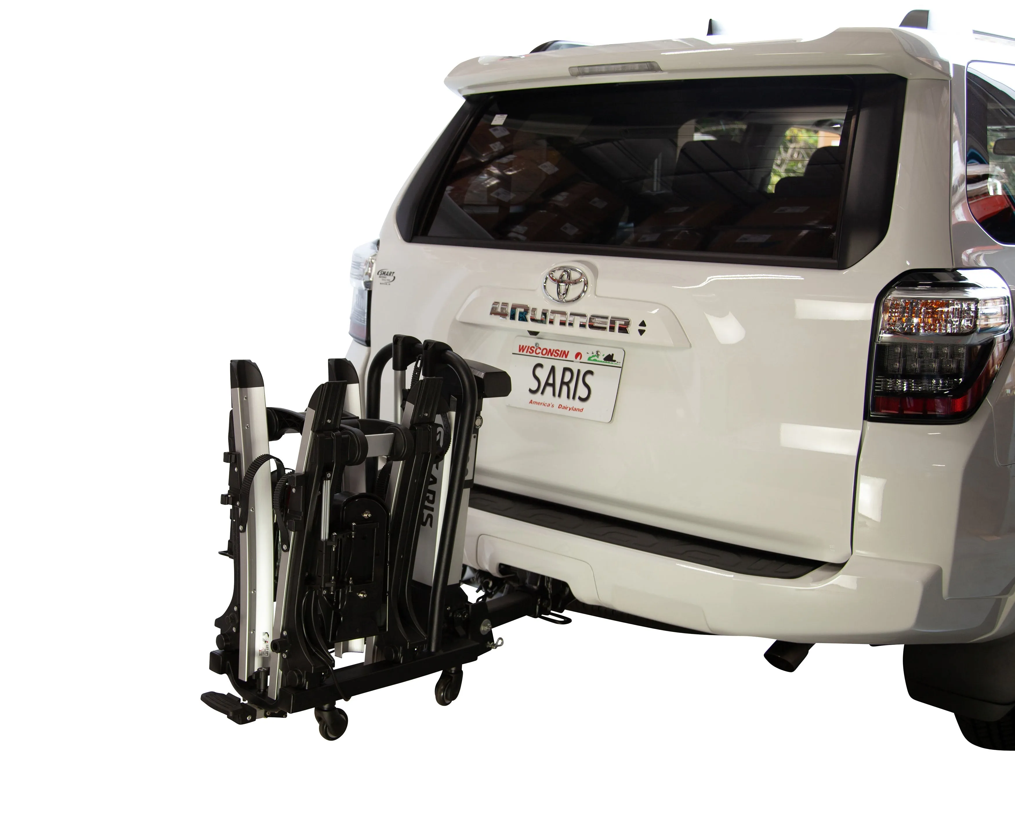 Door County 2 Bike Motorized Hitch Rack, Electric Lift & Rear Lights - Refurbished