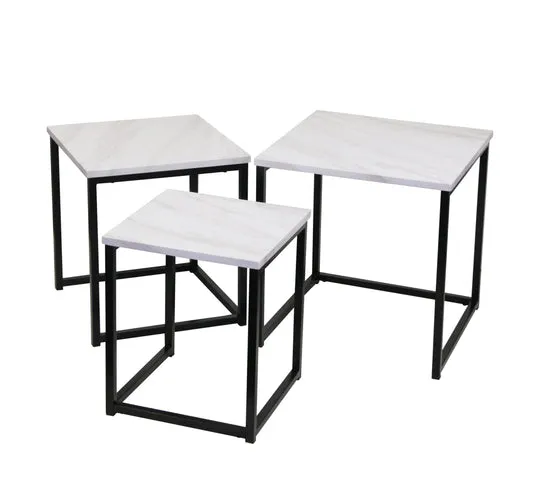 Elegant marble Side Table 3pcs Set