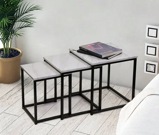 Elegant marble Side Table 3pcs Set
