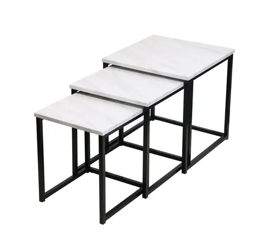 Elegant marble Side Table 3pcs Set