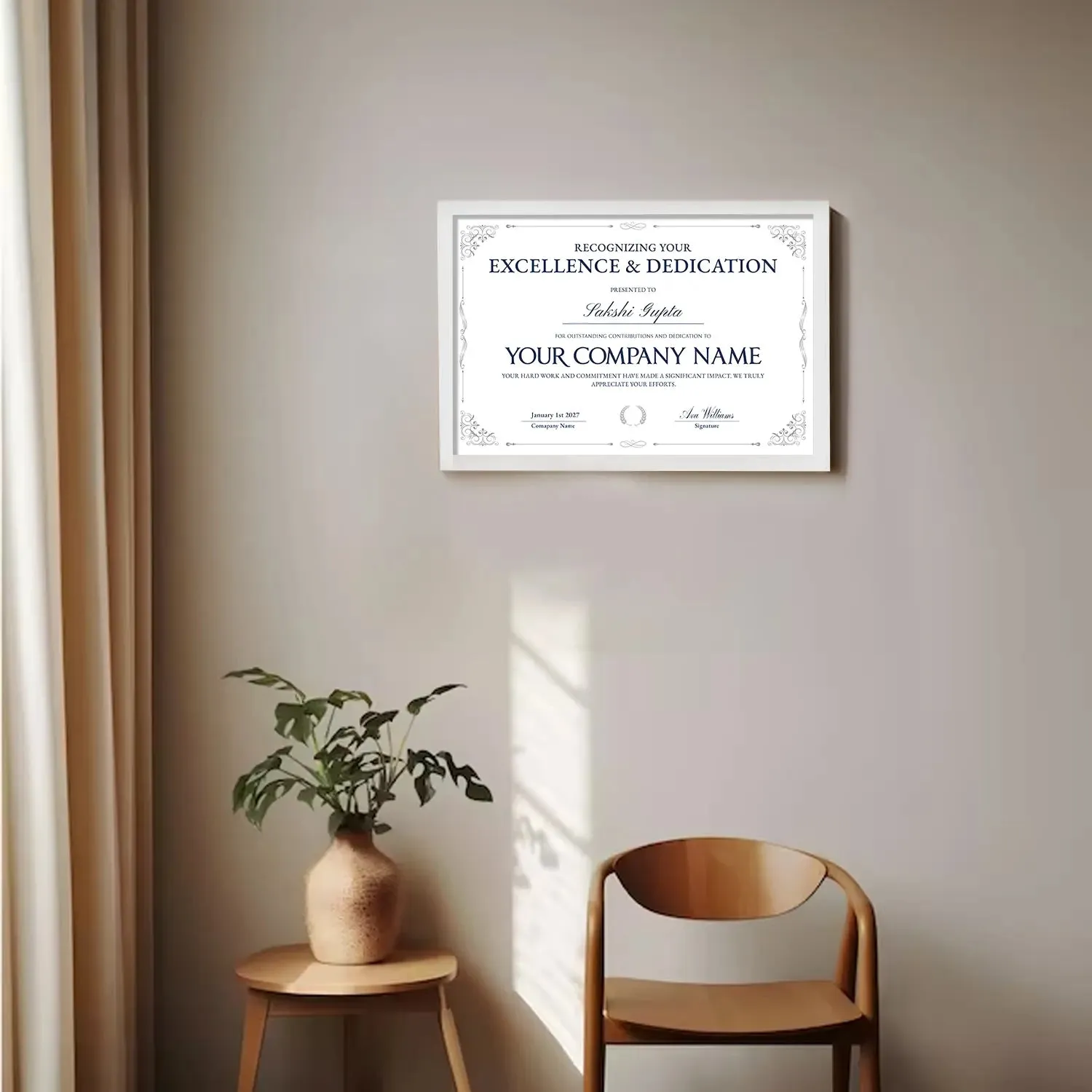 Elite Appreciation Certificate – Personalized Recognition with Style
