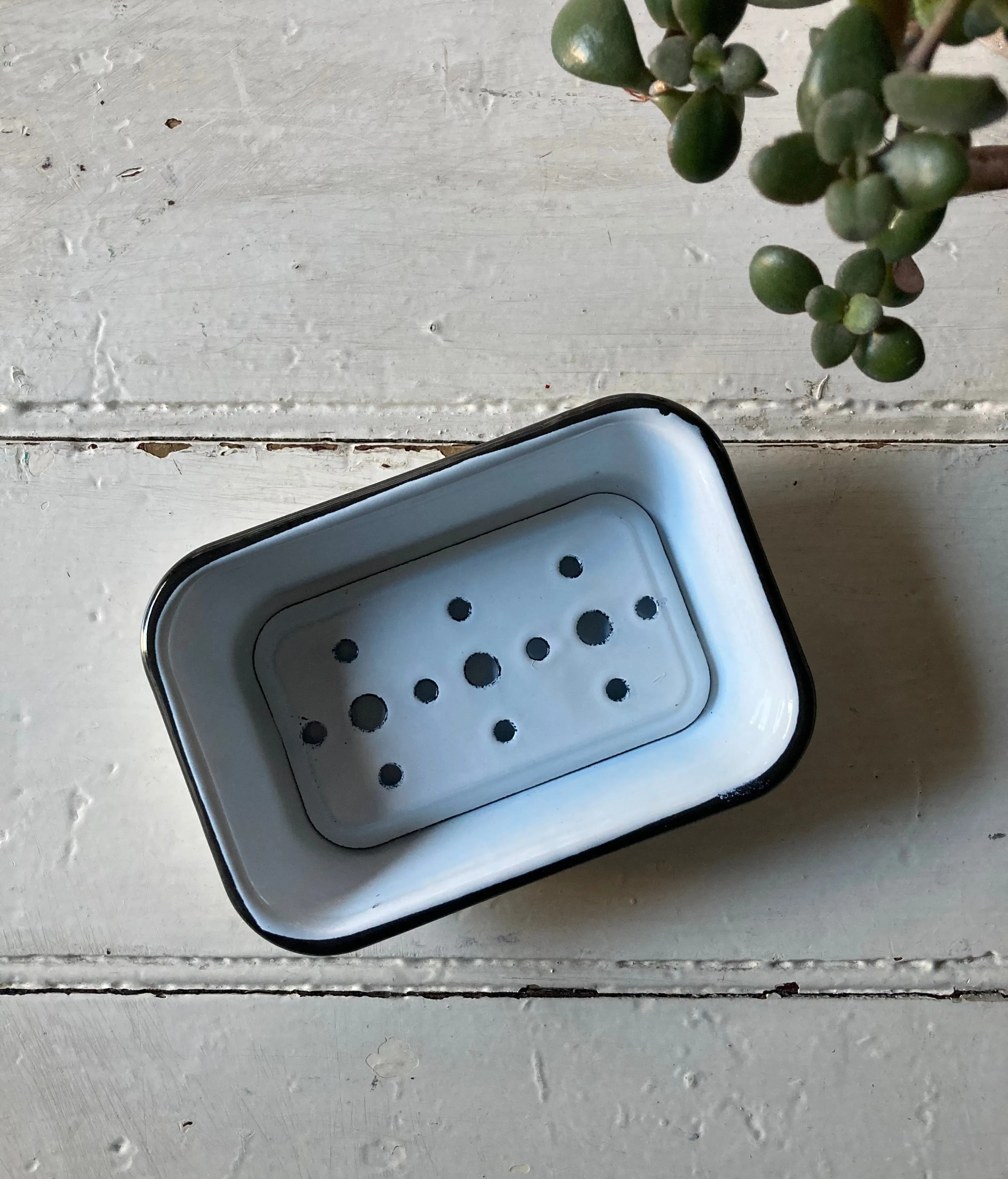 Enamel soap dish | White