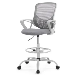 Ergonomic Mid Back Drafting Chair with Foot Ring