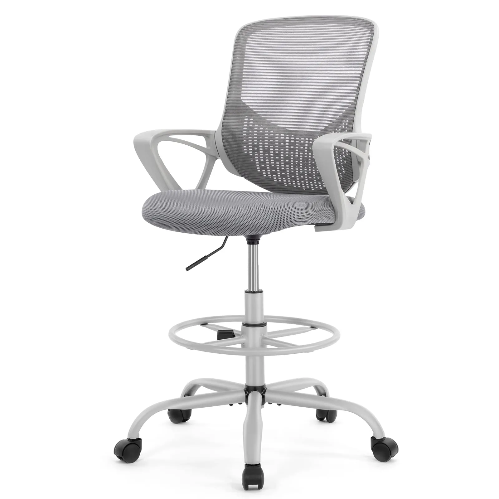 Ergonomic Mid Back Drafting Chair with Foot Ring