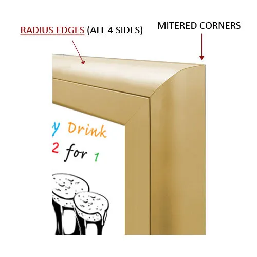 Extra Large Outdoor Dry Erase Marker Board Swing Cases with Radius Edge, Lights and Leg Posts  | Gloss White Board Magnetic Porcelain Steel