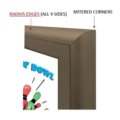 Extra Large Outdoor Dry Erase Marker Board SwingCases with Radius Edge, Header and Leg Posts (Gloss White Board Magnetic Porcelain Steel)