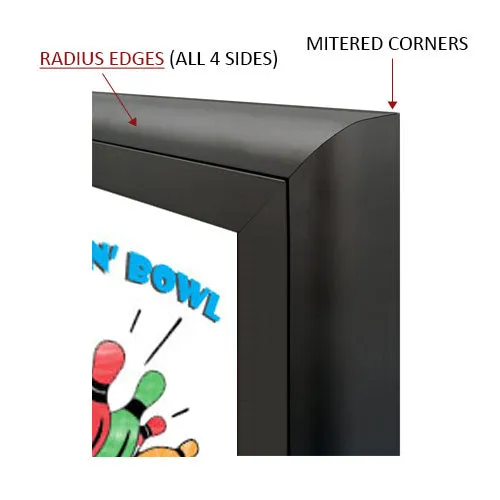 Extra Large Outdoor Dry Erase Marker Board SwingCases with Radius Edge, Header and Leg Posts (Gloss White Board Magnetic Porcelain Steel)