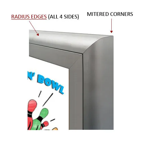 Extra Large Outdoor Dry Erase Marker Board SwingCases with Radius Edge, Header and Leg Posts (Gloss White Board Magnetic Porcelain Steel)
