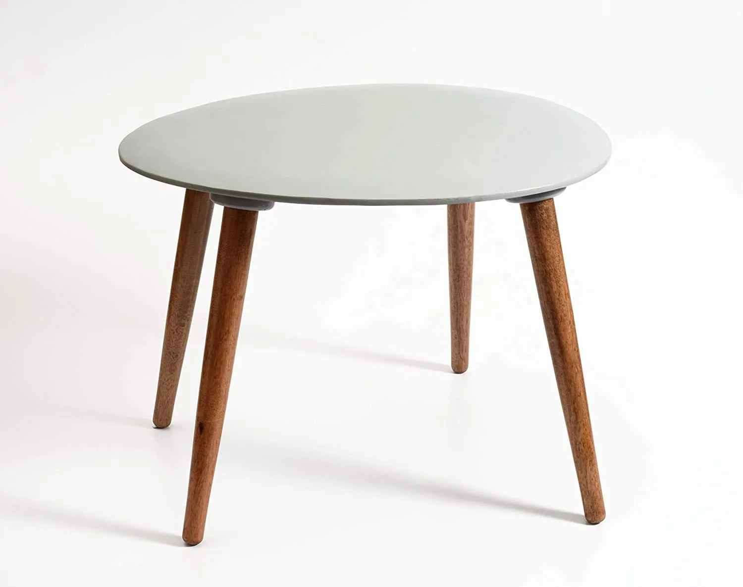 FABULO Wooden Foldable Oval Shaped Side Table/End Table/Coffee Table/Beside Table(Grey)