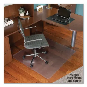 Floor mate, For Hard Floor To Medium Pile Carpet Up To 0.75", 46 X 48, Clear