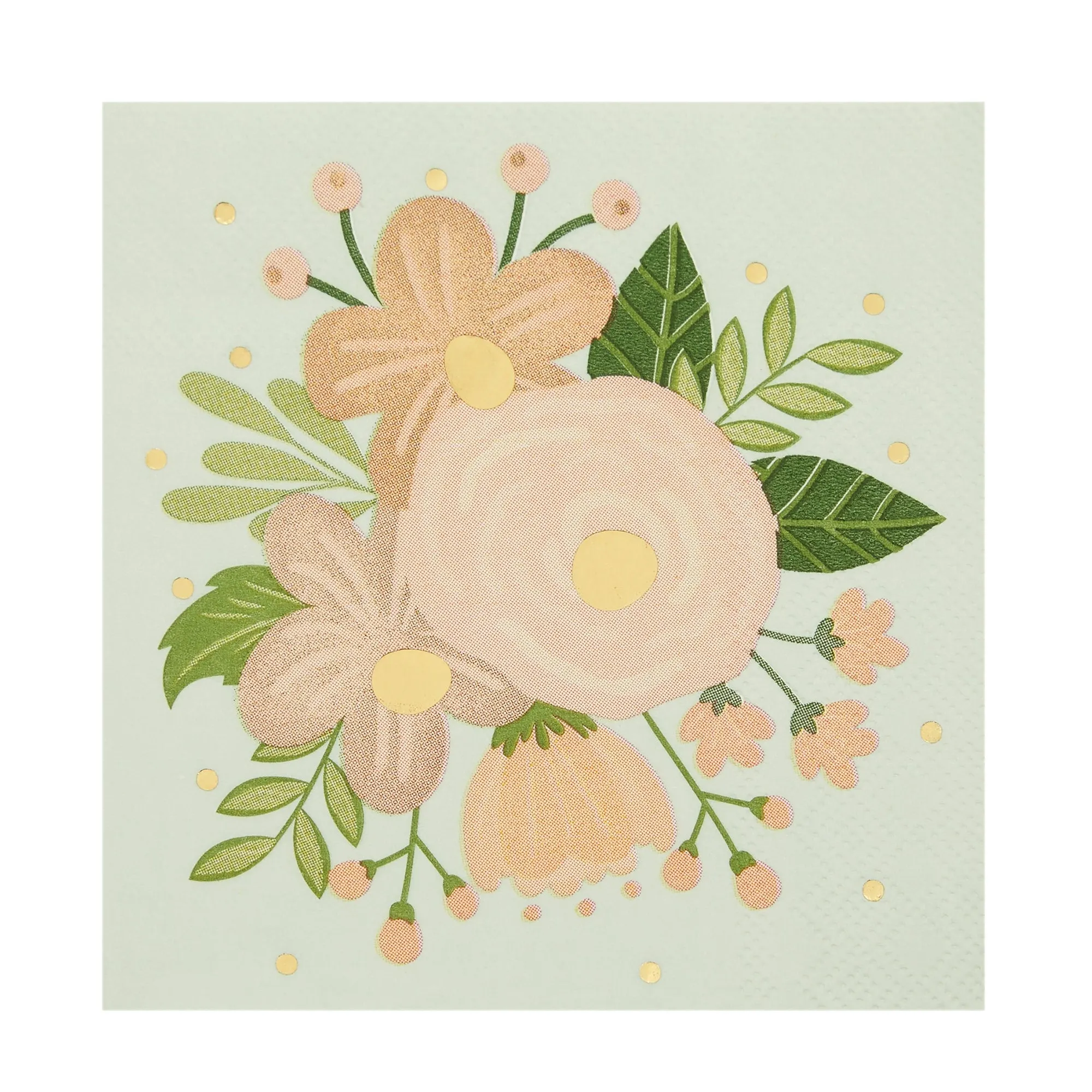 Floral Paper Napkins for Wedding, Bridal Shower (2 Sizes, 100 Pack)