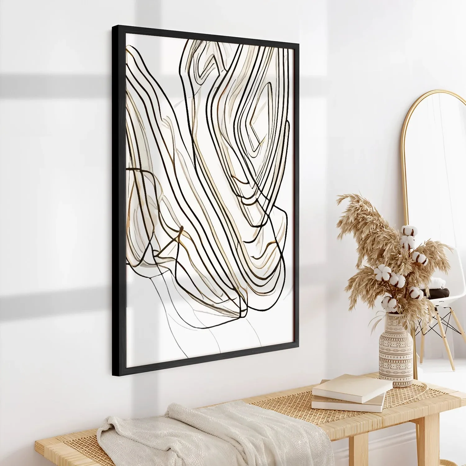 Free Hand Lines Earthy Tones