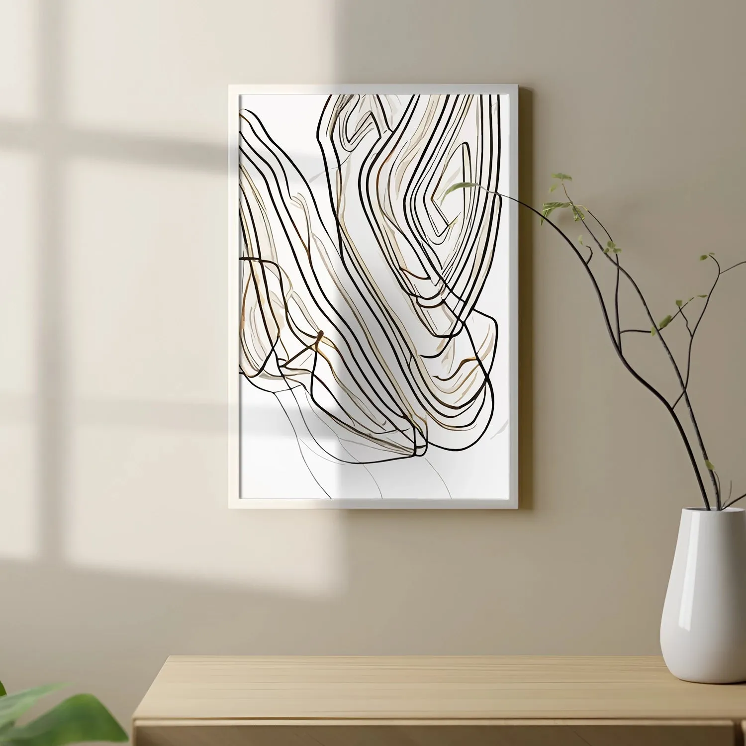 Free Hand Lines Earthy Tones