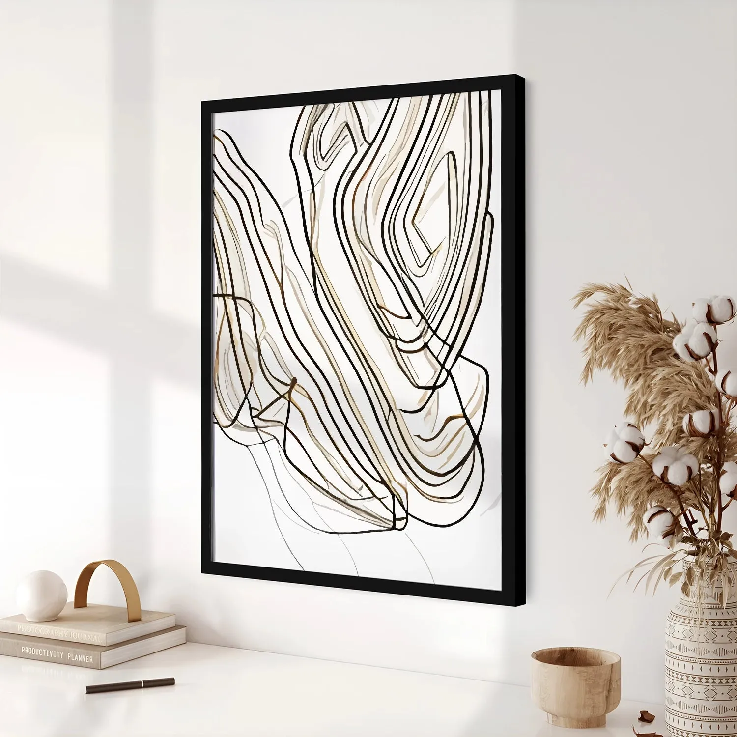 Free Hand Lines Earthy Tones