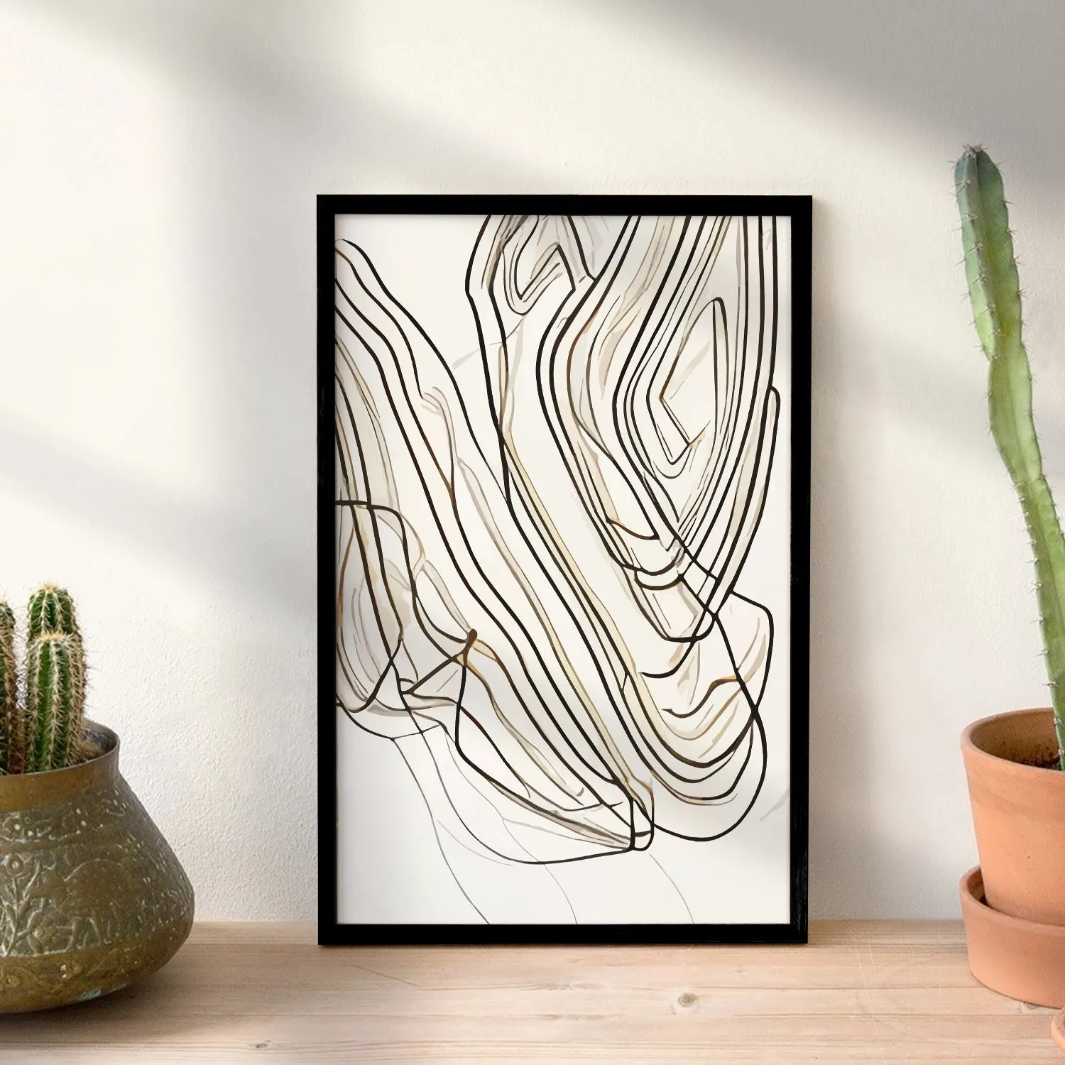 Free Hand Lines Earthy Tones