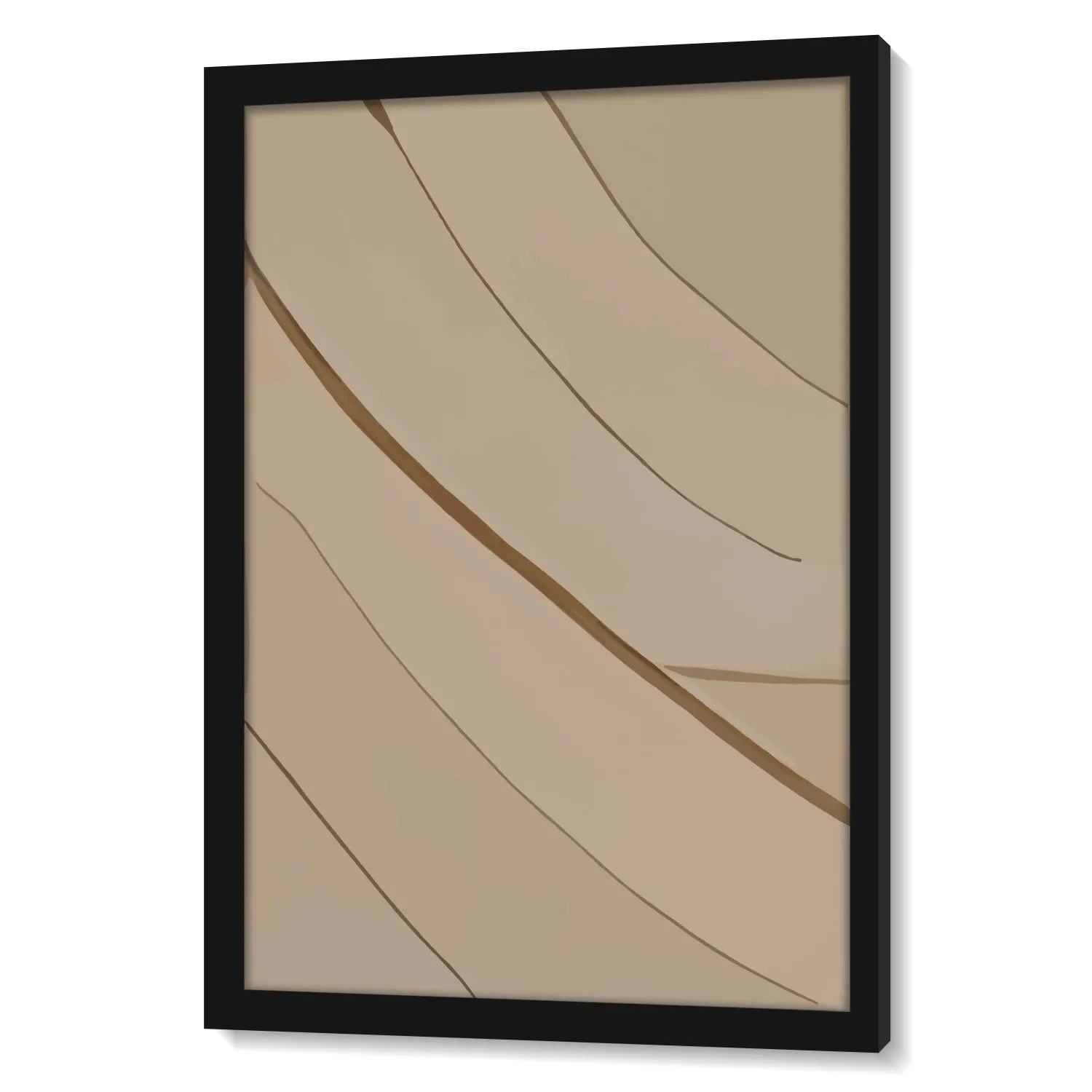 Freehand Paint Brush Lines In Earthy Tones - I