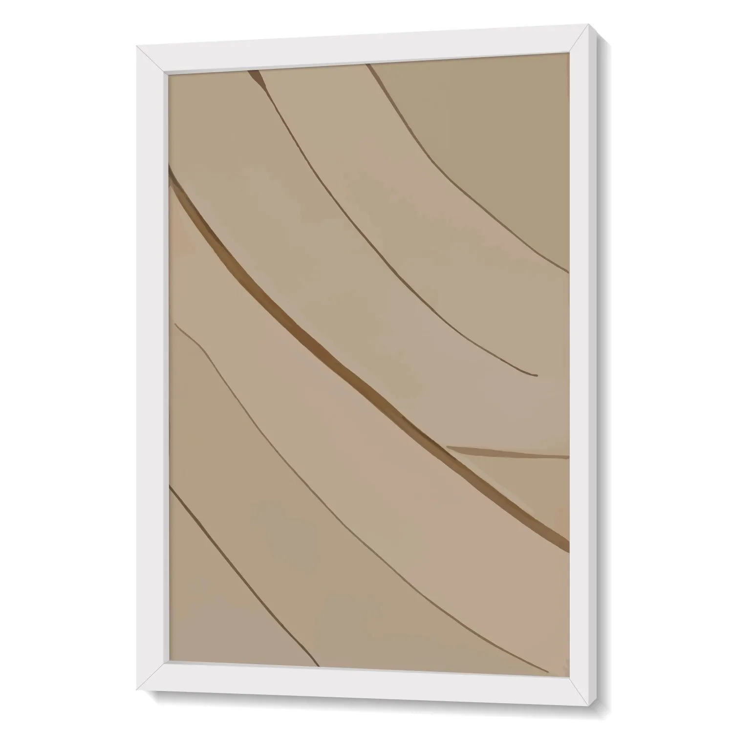 Freehand Paint Brush Lines In Earthy Tones - I