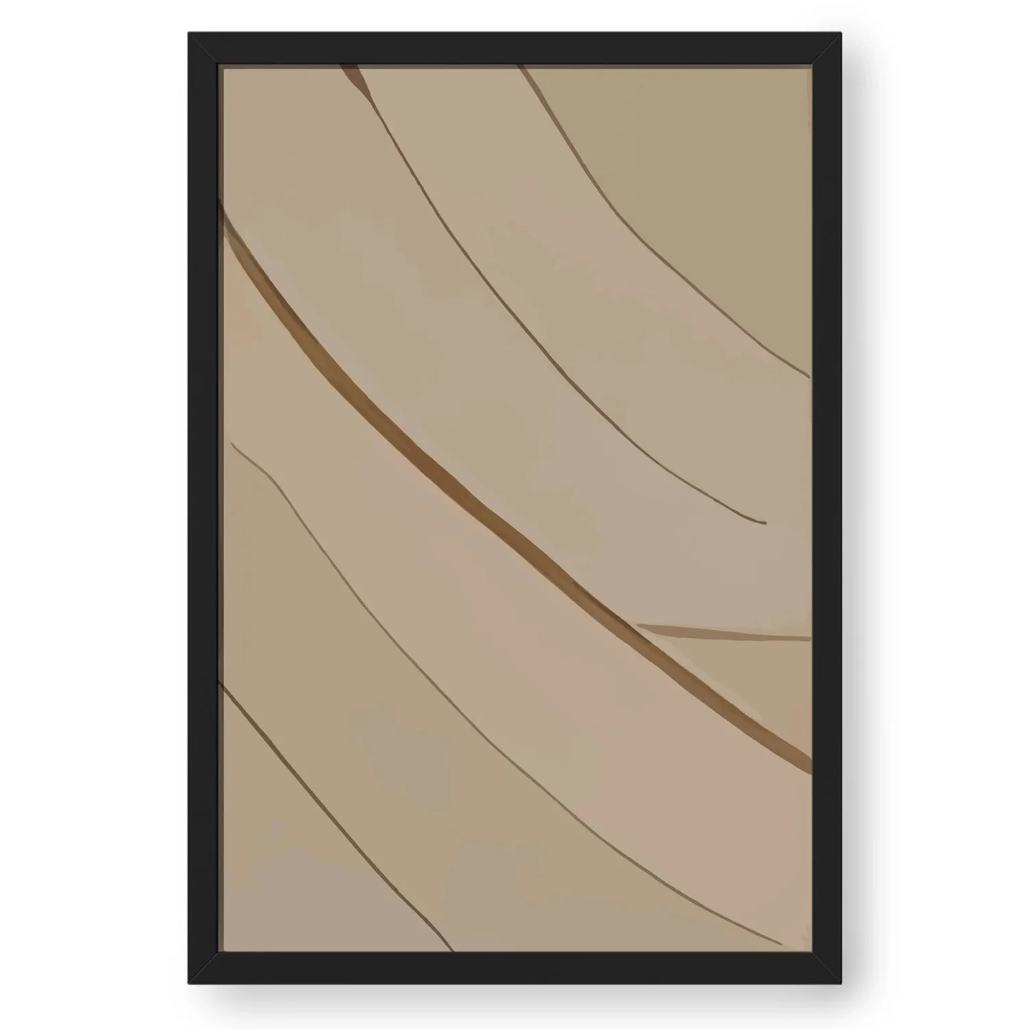 Freehand Paint Brush Lines In Earthy Tones - I