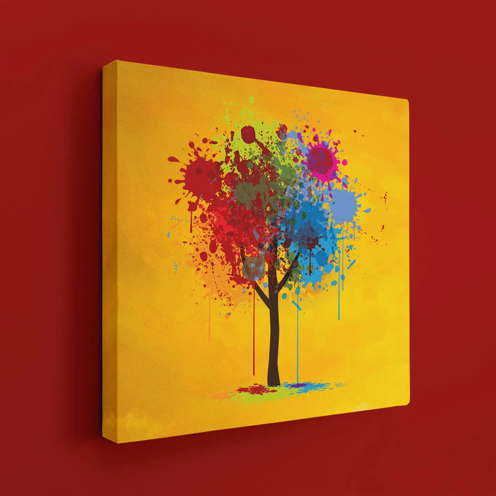 Full Of Colored Modern Art Tree