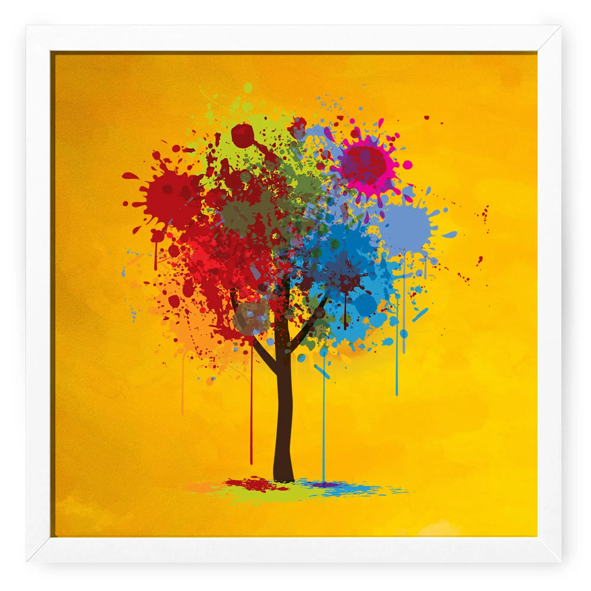 Full Of Colored Modern Art Tree