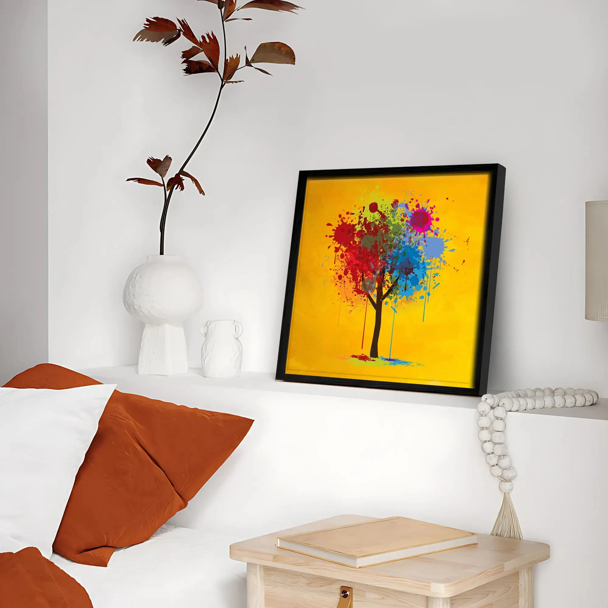 Full Of Colored Modern Art Tree